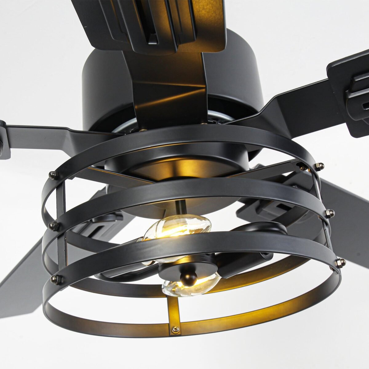 Vaczon 52 Inch DC Motor Industrial Downrod Ceiling Fan with Light and Remote Control - Image 3