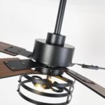 Vaczon 52 Inch DC Motor Industrial Downrod Ceiling Fan with Light and Remote Control - Image 9