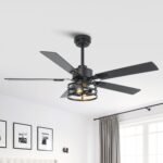 Vaczon 52 Inch DC Motor Industrial Downrod Ceiling Fan with Light and Remote Control - Image 6