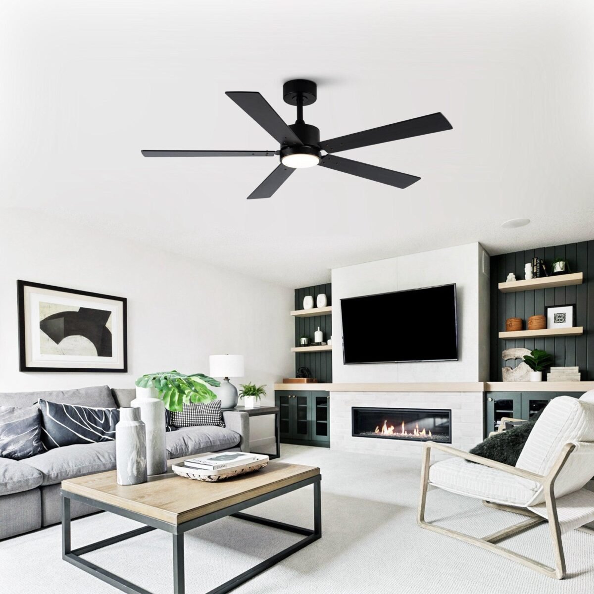 Vaczon 52" DC Motor Ceiling Fan with LED Lighting and Remote Control - Image 2