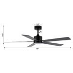 Vaczon 52" DC Motor Ceiling Fan with LED Lighting and Remote Control - Image 12