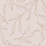 Pink Background Botanical Leaves Wallpaper Removable Wallpaper - Image 2