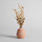 Terra Cotta Bud Vase, Whitewash - Image 4