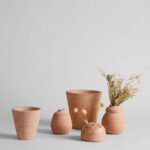 Terra Cotta Bud Vase, Whitewash - Image 3