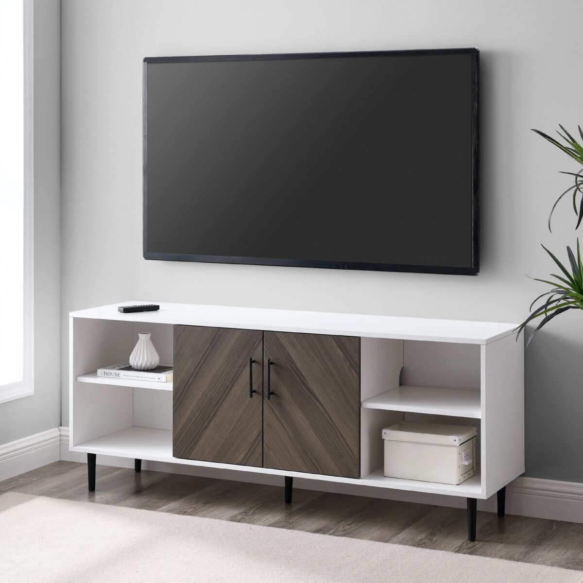 Bookmatch 2-Door TV Stand - Image 1