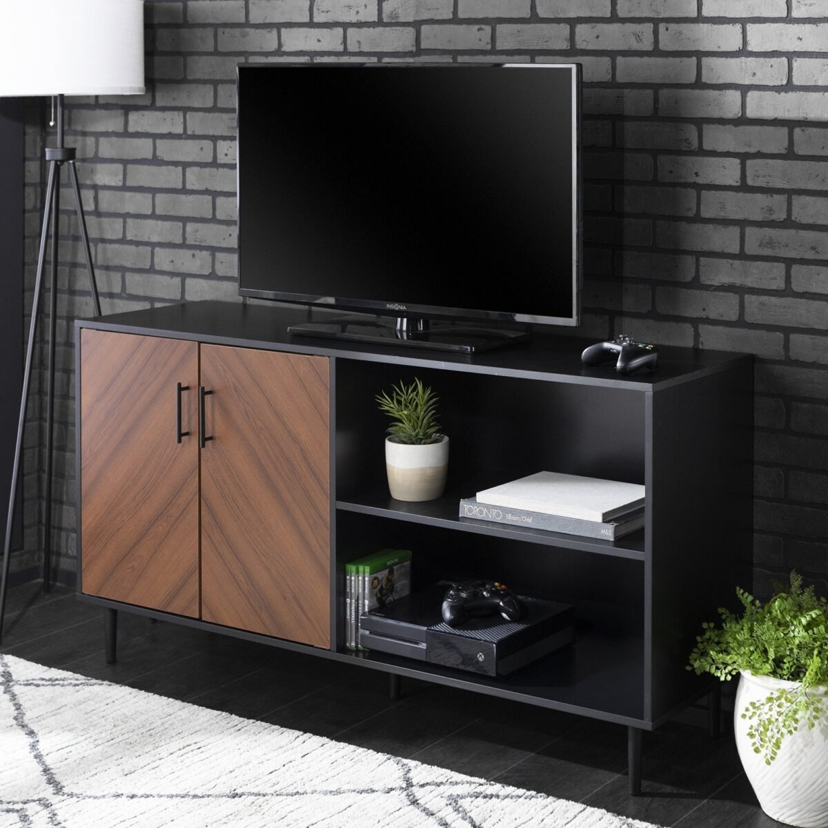 Bookmatch Asymmetrical Sideboard / TV Stand - Image 2