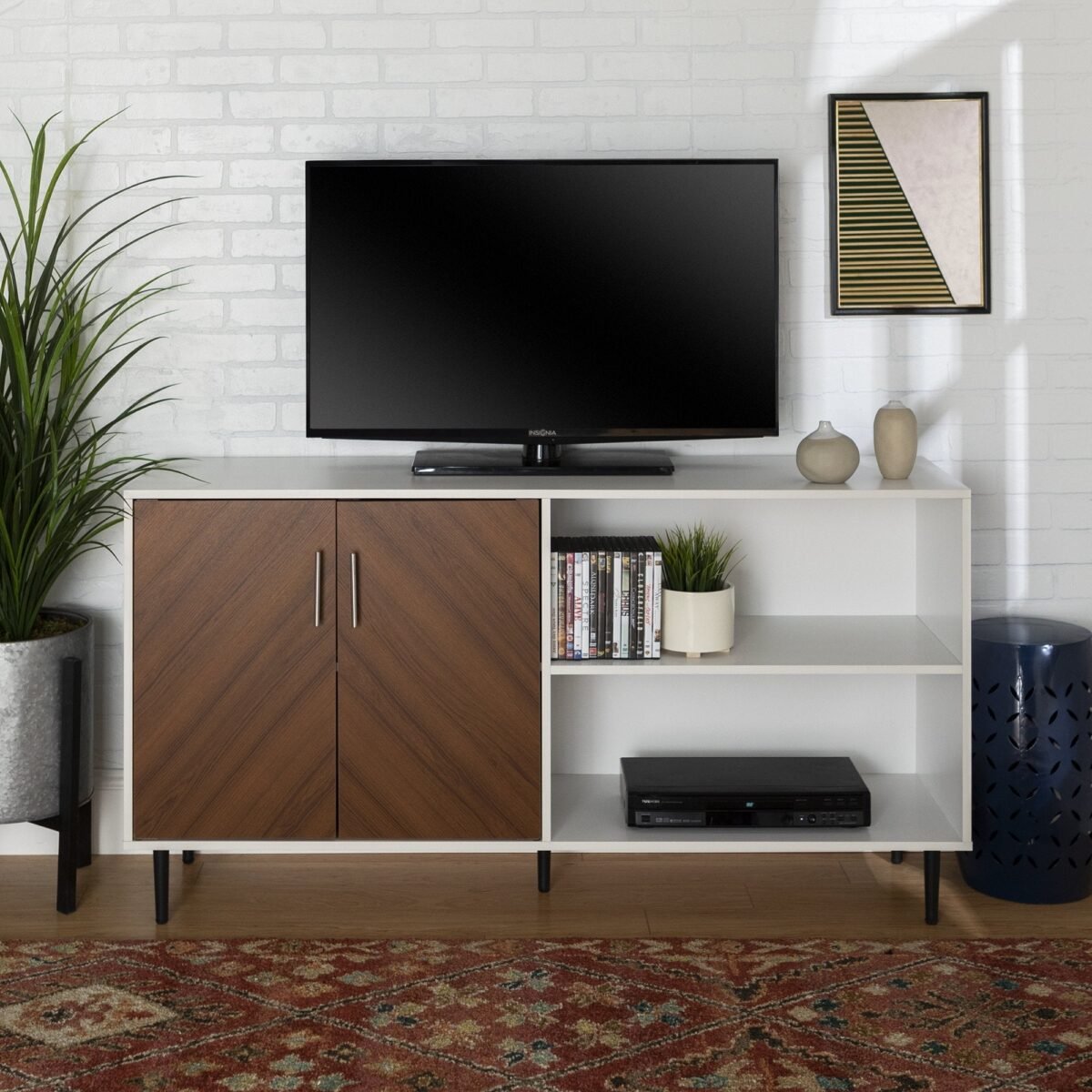 Bookmatch Asymmetrical Sideboard / TV Stand - Image 1