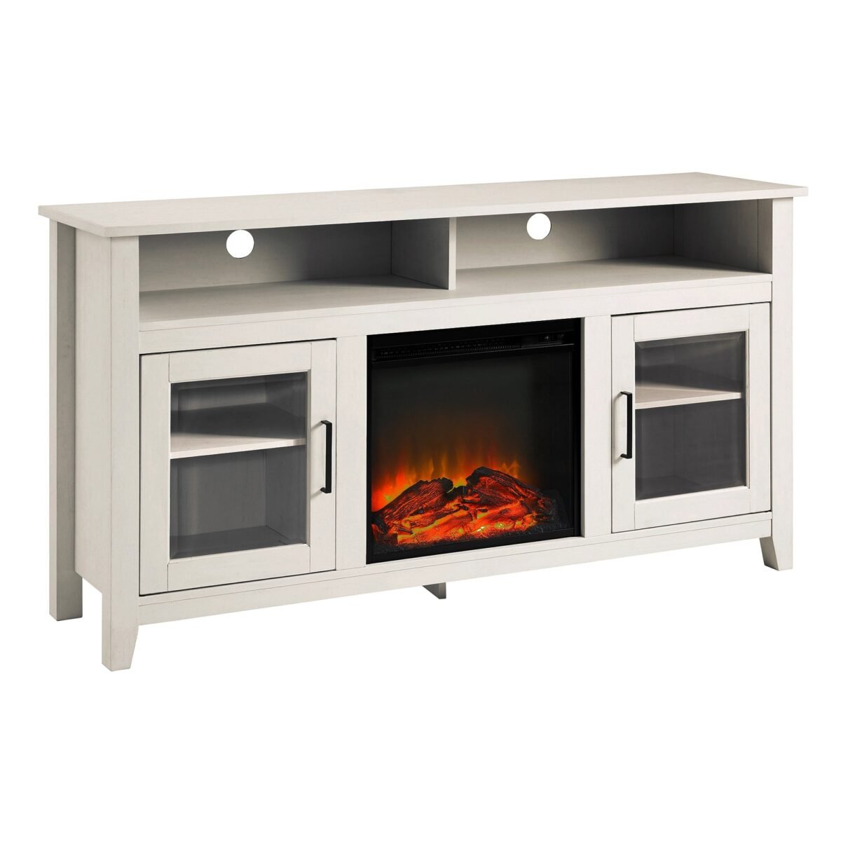 Wasatch 58" Transitional Fireplace Glass Wood TV Stand - Image 31