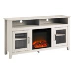 Wasatch 58" Transitional Fireplace Glass Wood TV Stand - Image 31