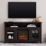 Wasatch 58" Transitional Fireplace Glass Wood TV Stand - Image 18