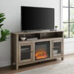 Wasatch 58" Transitional Fireplace Glass Wood TV Stand - Image 16