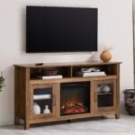 Wasatch 58" Transitional Fireplace Glass Wood TV Stand - Image 22