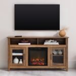Wasatch 58" Transitional Fireplace Glass Wood TV Stand - Image 21