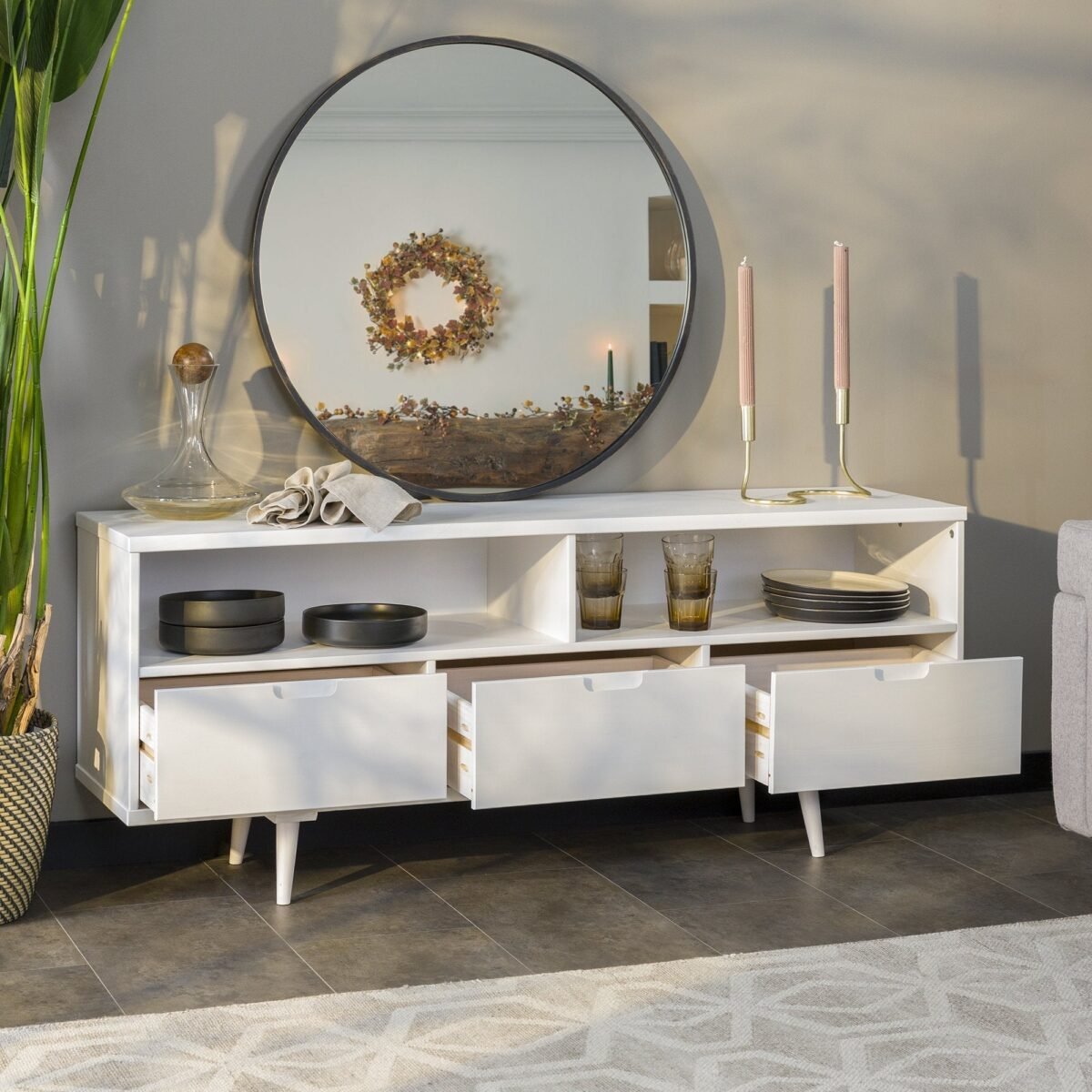 Sloane 3-Drawer Solid Wood TV Console - Image 14