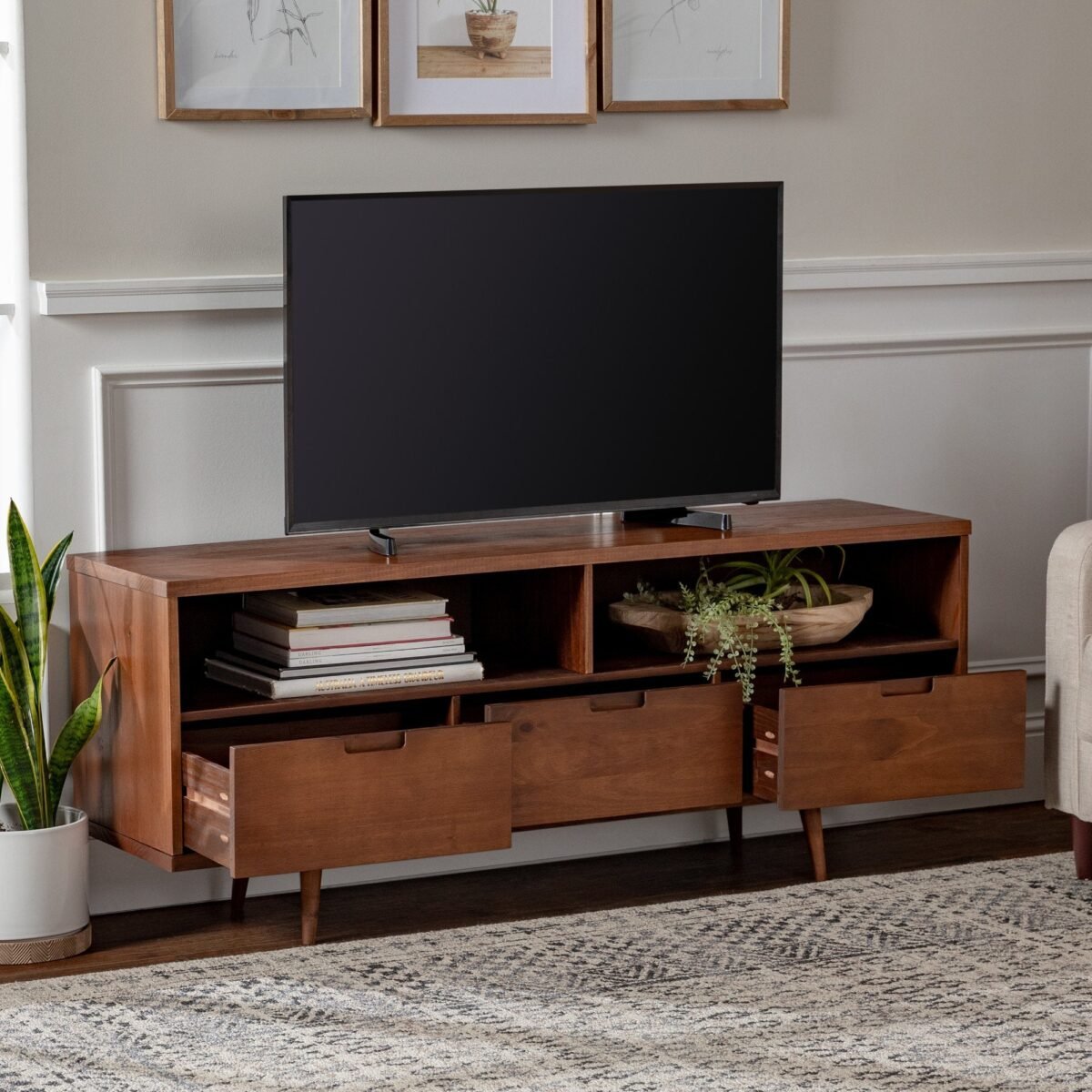 Sloane 3-Drawer Solid Wood TV Console - Image 4