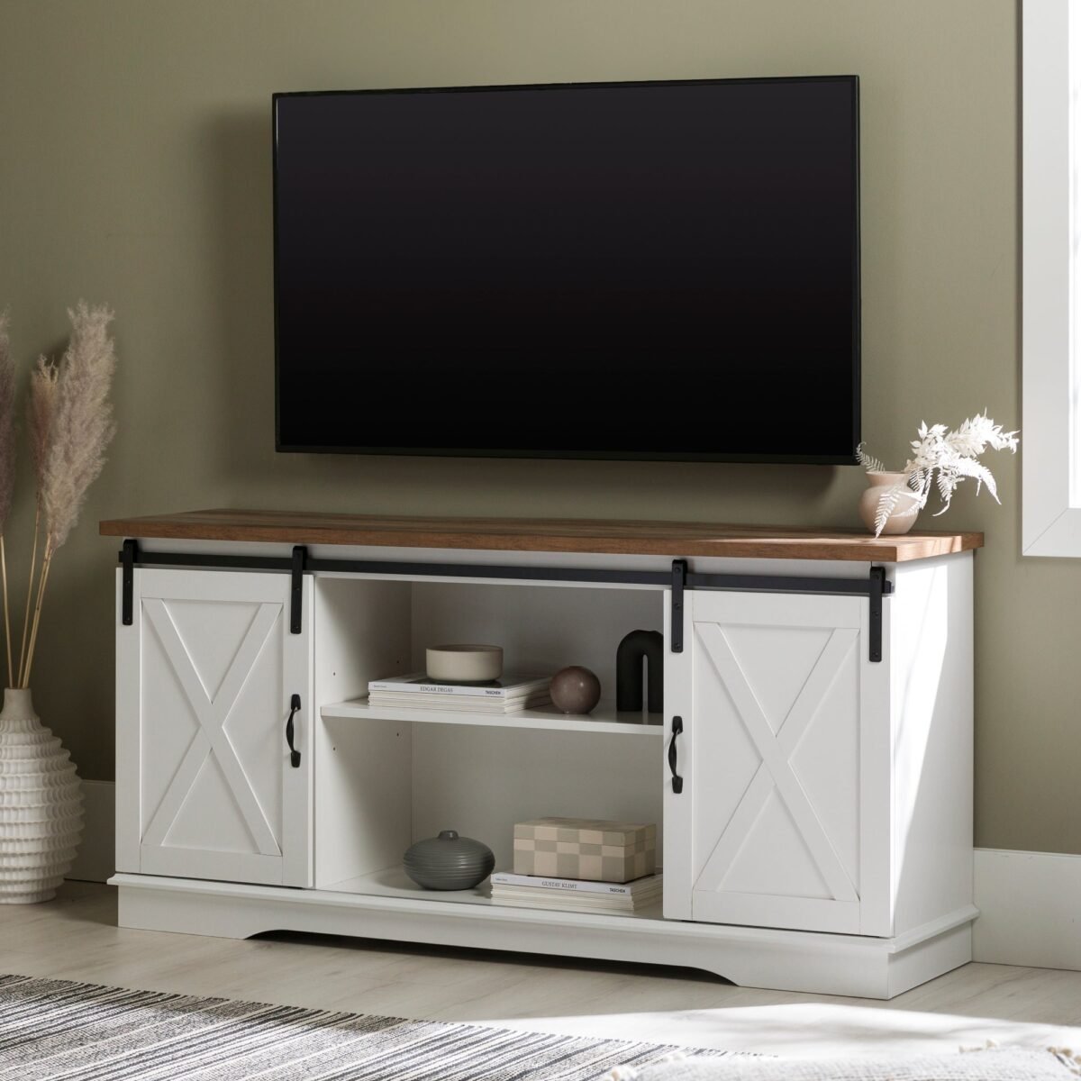 58" Sliding Barn Door TV Stand - Image 14