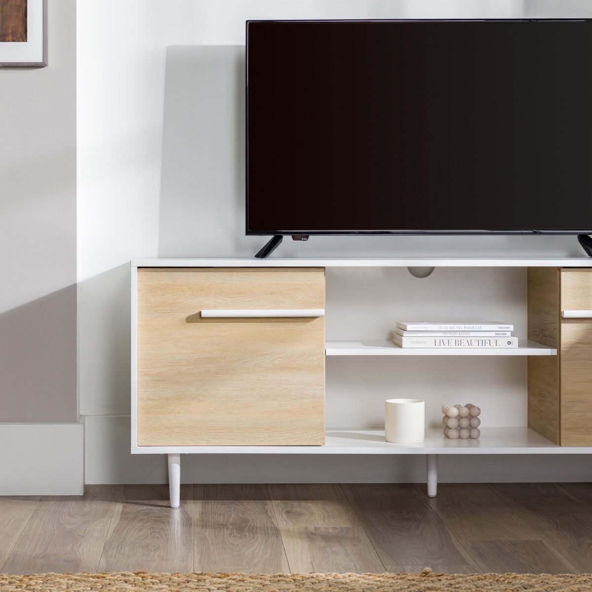 60" 2-Door Modern Media Console - Image 9