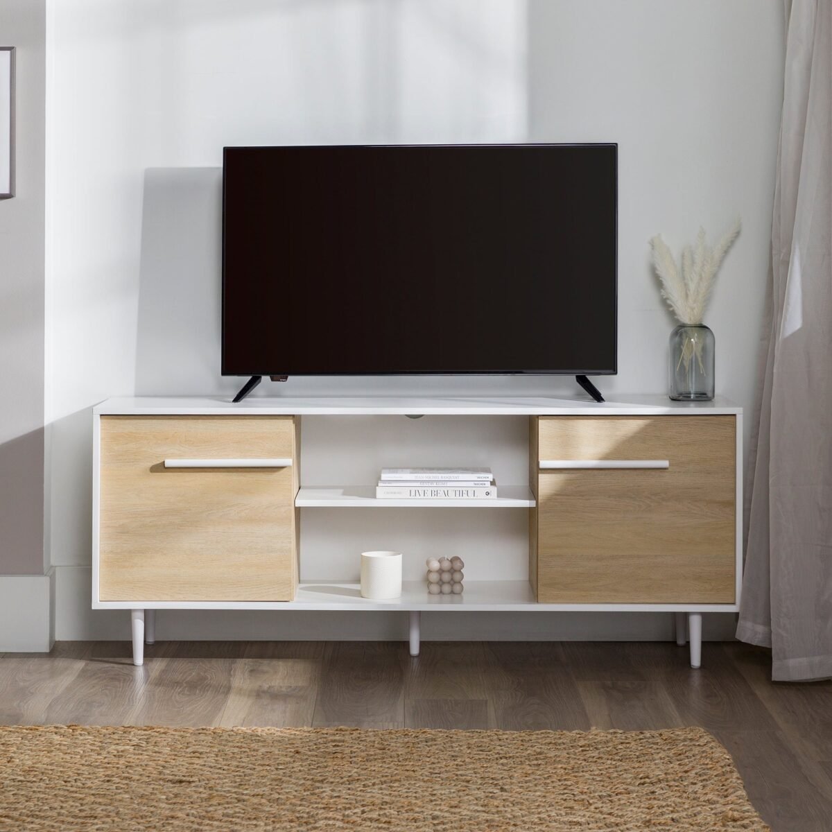 60" 2-Door Modern Media Console - Image 5