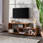 Alpine Rustic Solid Wood TV Console - Image 2