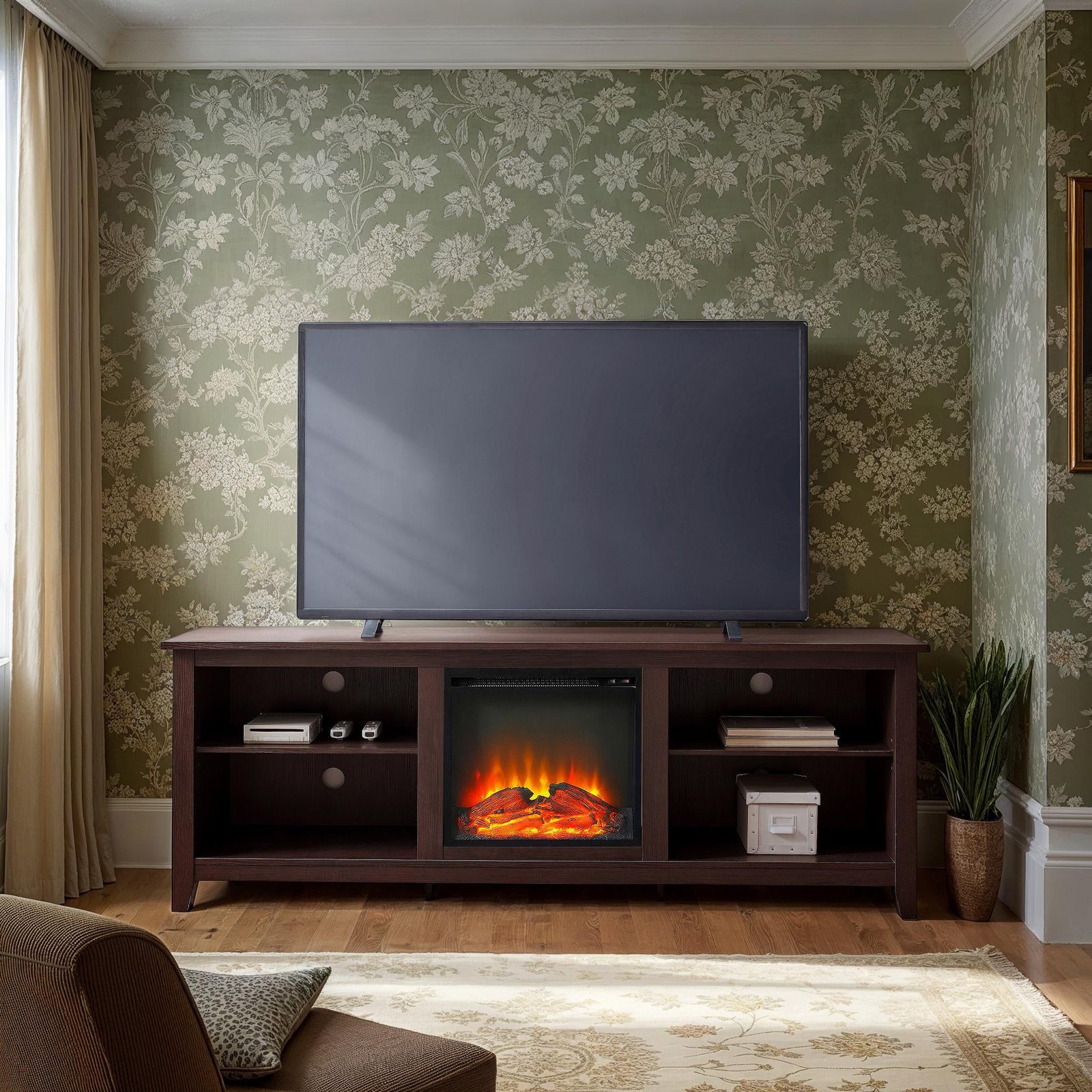 W70FP18ES_ALL_US_LS_02 Essential Fireplace TV Stand - Image 1