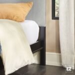 Annette Contemporary Upholstered Headboard Curved Wood Bed Frame - Image 10
