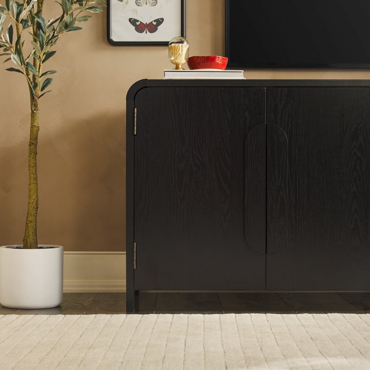Chantelle Modern Curved Buffet Sideboard and TV Stand - Image 27