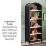 Chantelle Modern Arched Bookshelf with Open Shelves - Image 14