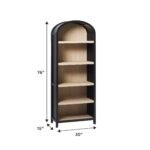 Chantelle Modern Arched Bookshelf with Open Shelves - Image 3