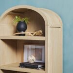 Chantelle Modern Arched Bookshelf with Open Shelves - Image 10