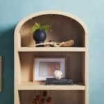 Chantelle Modern Arched Bookshelf with Open Shelves - Image 8