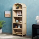 Chantelle Modern Arched Bookshelf with Open Shelves - Image 7