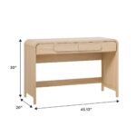 Chantelle Modern Curved Writing Desk - Image 6