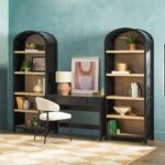 Chantelle Modern Arched Bookshelf with Open Shelves - Image 6