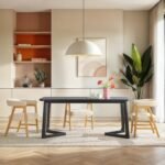 Ezra Modern Solid Wood Rectangle Dining Table for 6 - Image 8