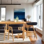 Ezra Modern Solid Wood Dining Chair with Boucle Upholstery (Set of 2) - Image 5