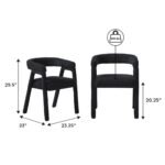 Ezra Modern Boucle Solid Wood Rounded Back Dining Chair (Set of 2) - Image 7