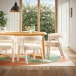 Ezra Modern Boucle Solid Wood Rounded Back Dining Chair (Set of 2) - Image 2