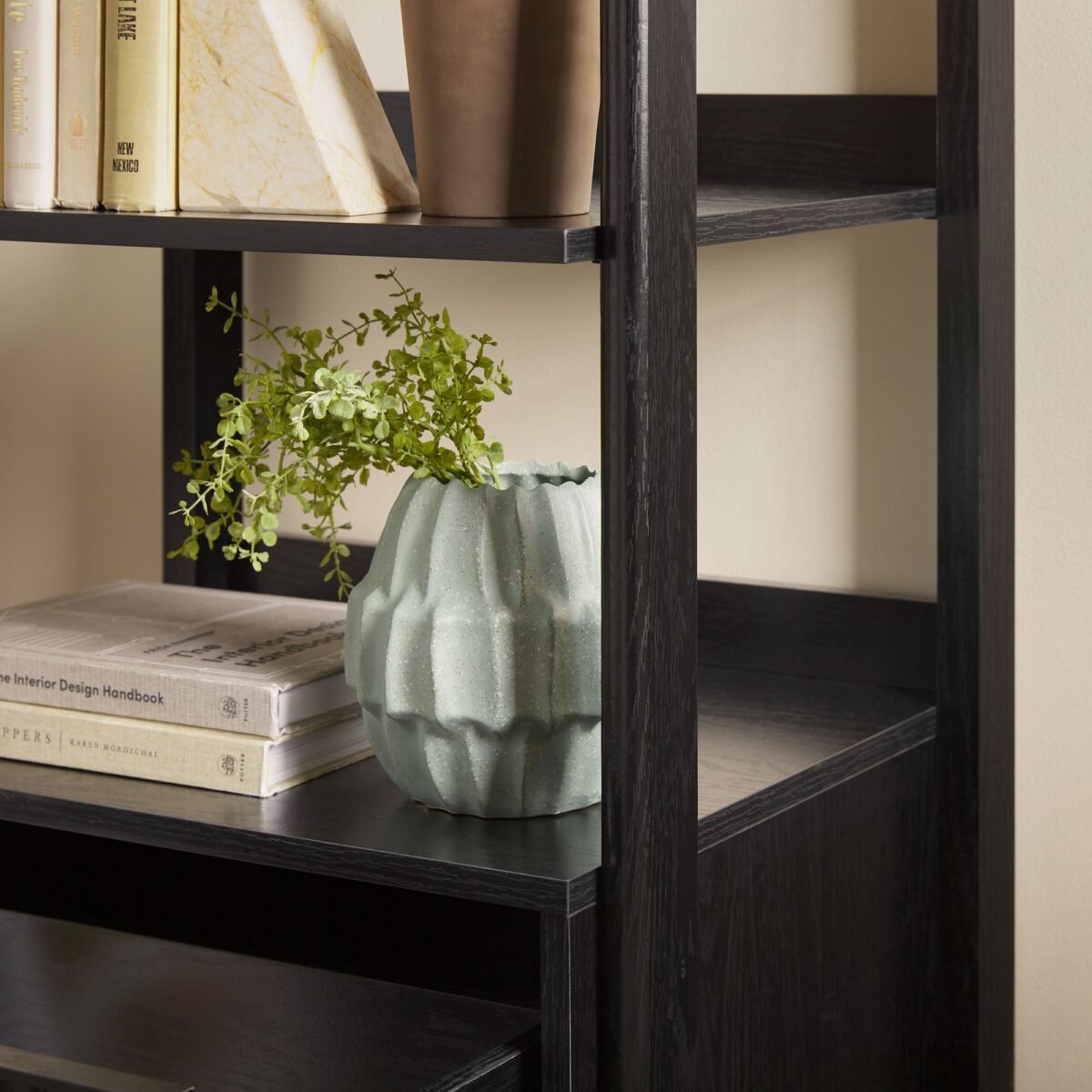 Holmes Modern Scandinavian Reeded Bookshelf - Image 17