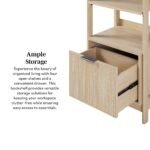 Holmes Modern Scandinavian Reeded Bookshelf - Image 5