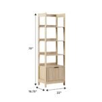 Holmes Modern Scandinavian Reeded Bookshelf - Image 6
