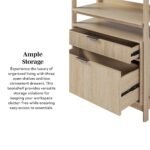 Holmes Modern Scandinavian Reeded Wide Bookshelf - Image 3