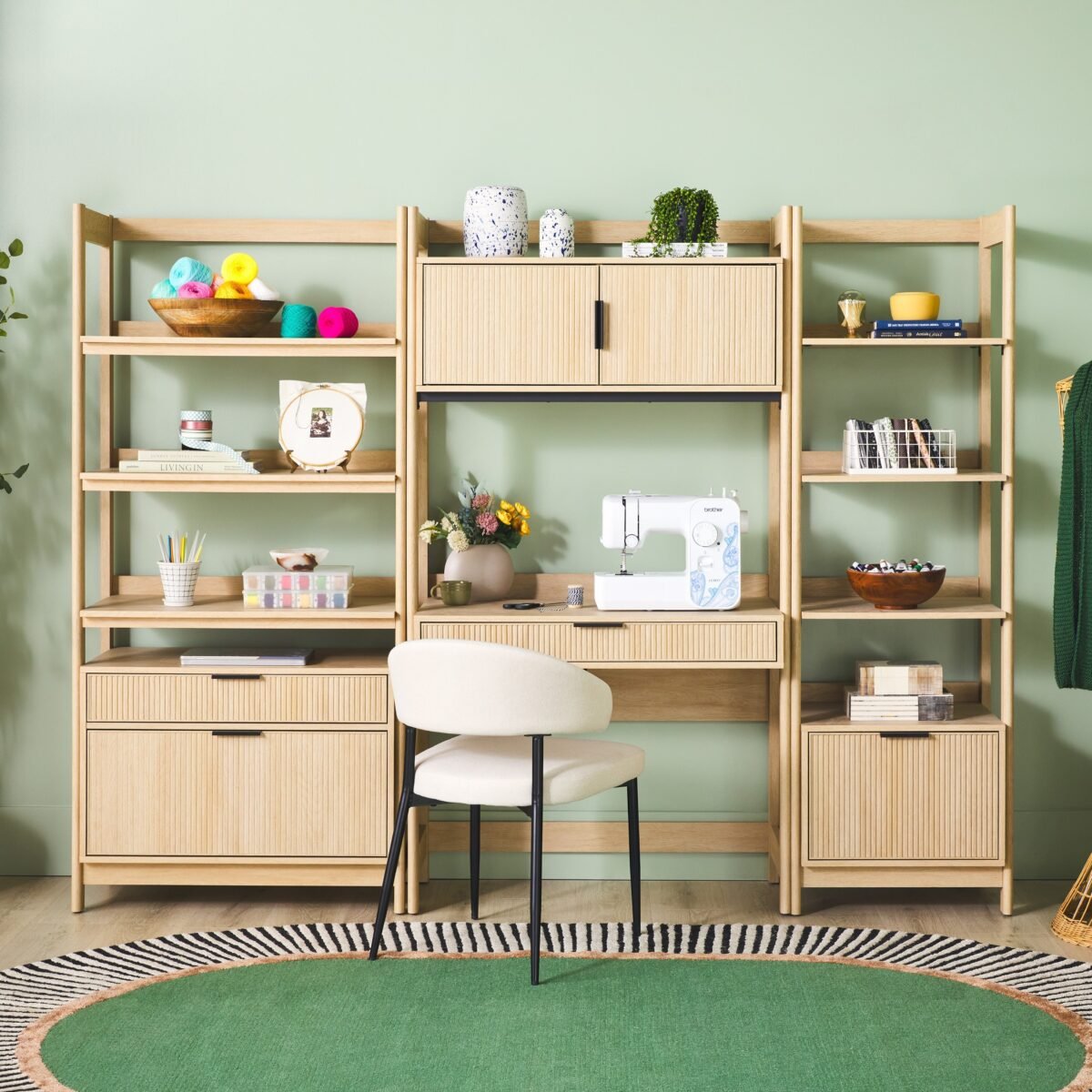 Holmes Modern Scandinavian Reeded Bookshelf - Image 10
