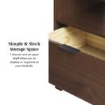 Elias Modern Curved-Frame Solid Wood Nightstand - Image 2