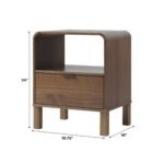 Elias Modern Curved-Frame Solid Wood Nightstand - Image 4