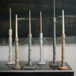 Elegant Set of 3 Handcrafted Taper Candle Holders in White Mango Wood - Stylish Home Decor - Image 4
