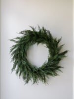 30" Lifelike Faux Cedar Wreath – Timeless Holiday Home Decor, Realistic Greenery - Image 2