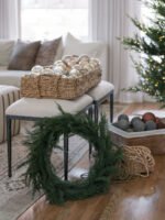 30" Lifelike Faux Cedar Wreath – Timeless Holiday Home Decor, Realistic Greenery - Image 11