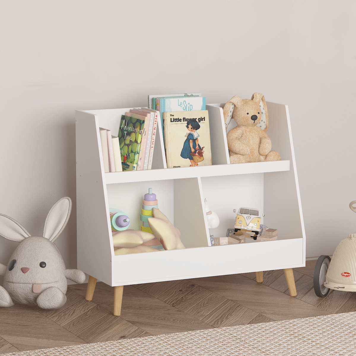 Walker Edison | Kids Bookcase and Toy Organizer - Image 1