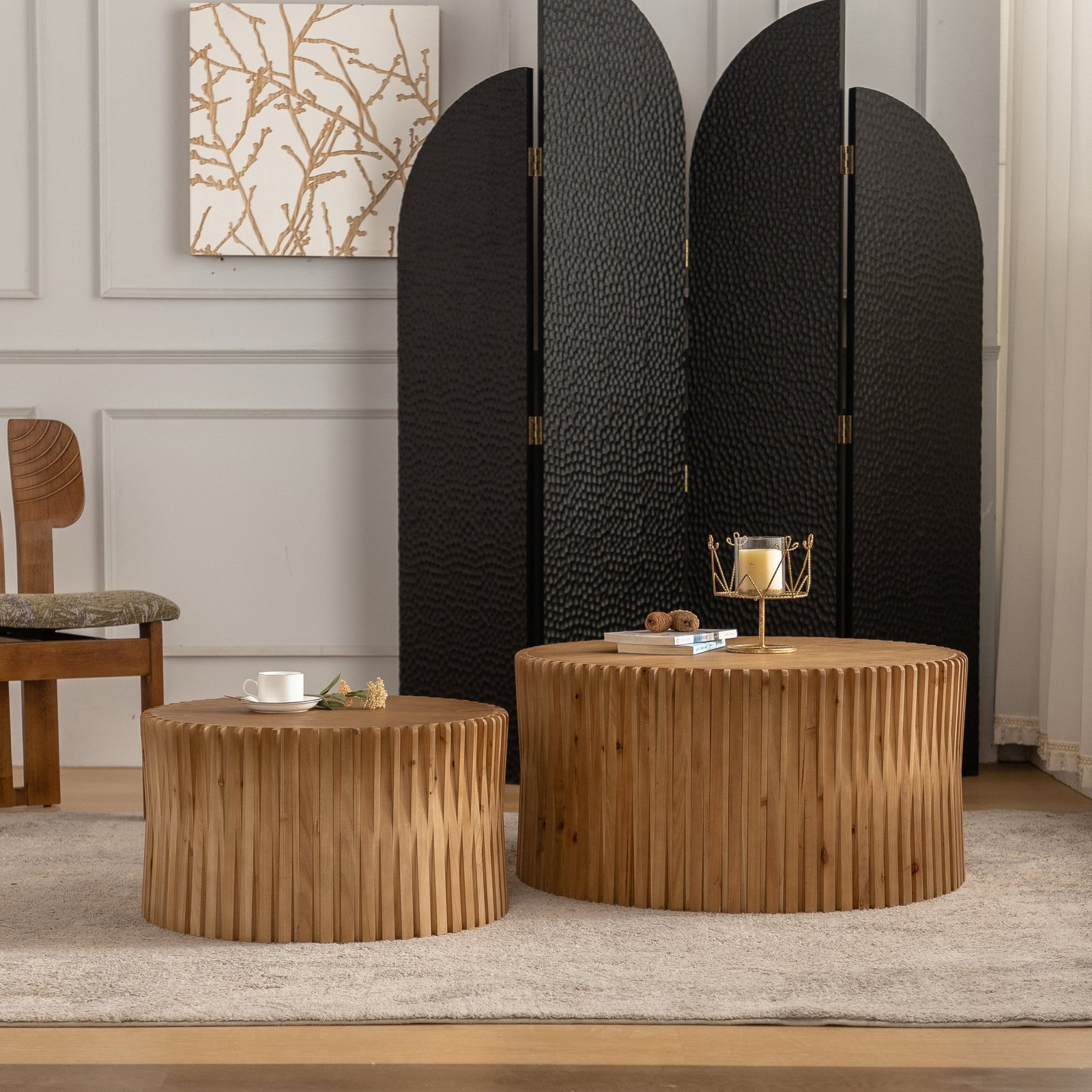 Walker Edison | Textured Nesting Coffee Table Set - Image 21