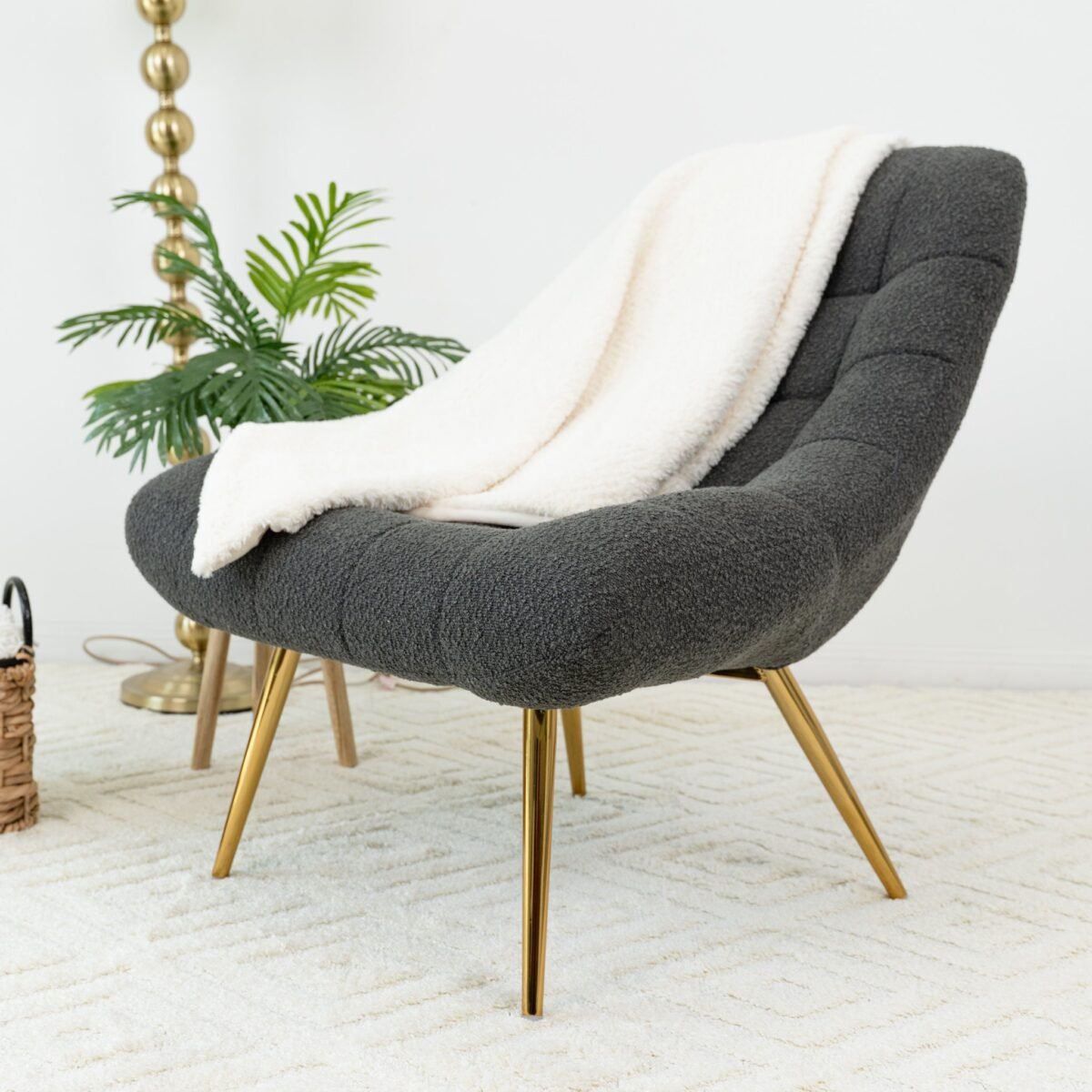 Walker Edison | Aubrey French Boucle Lounge Chair - Image 1